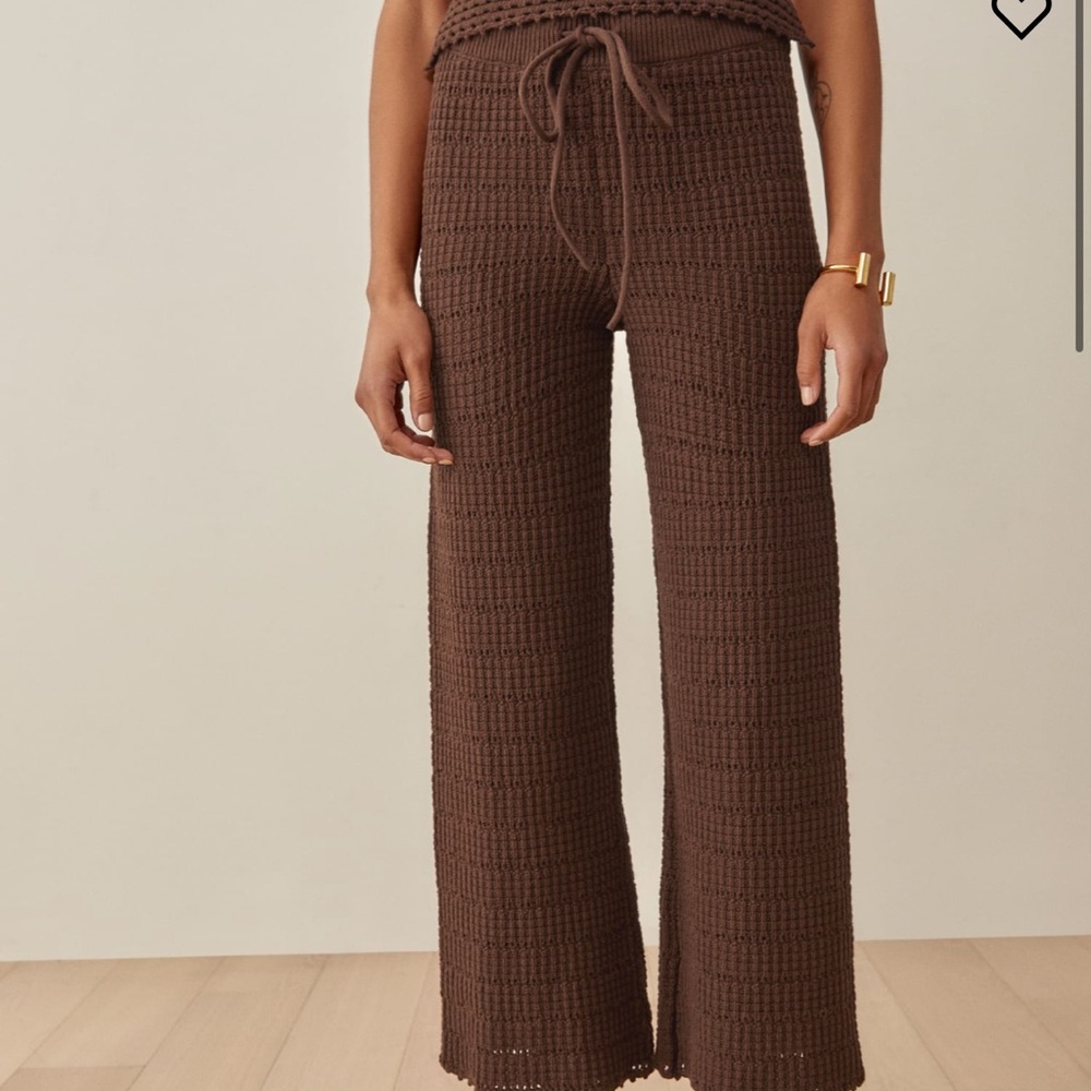 NWT Reformation “Marco Open Knit Pant” in Chestnut | Size, Medium